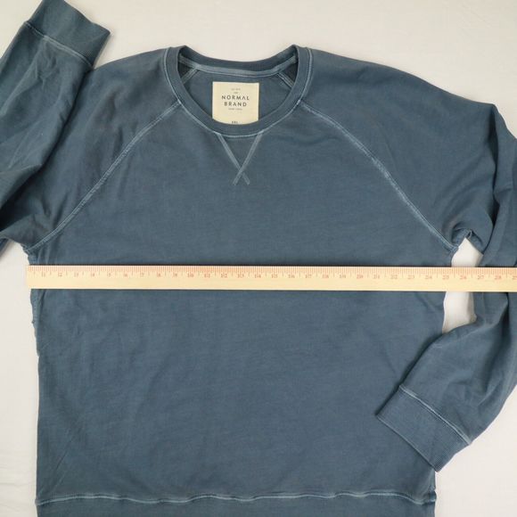 The Normal Brand Long Sleeve Men's Overshirt Blue Pullover Shirt Size XXL - Picture 5 of 9